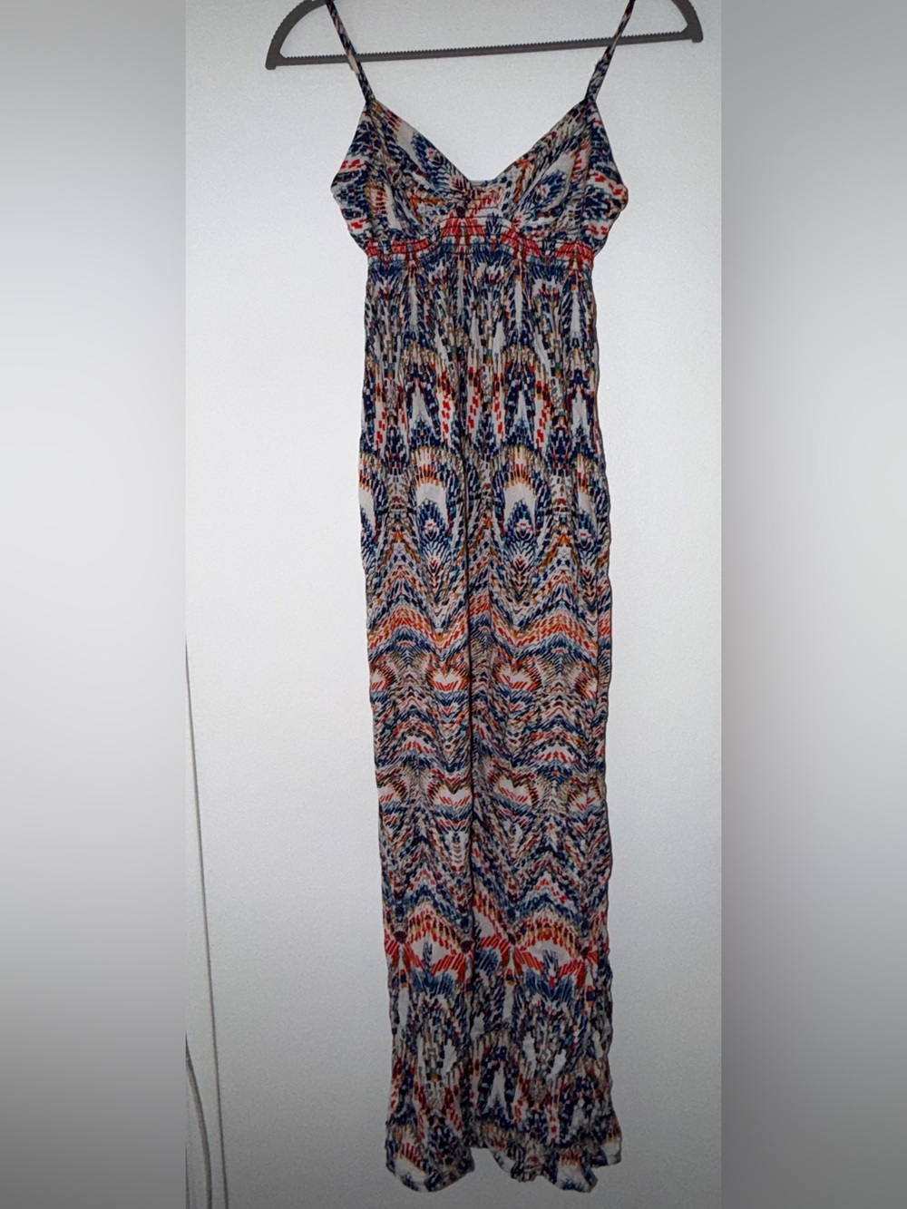 Eight Sixty Multicolor Smocked-Waist Spaghetti-Strap Dress